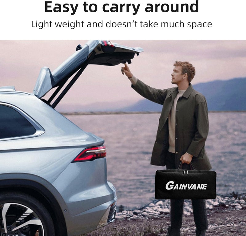 GAINVANE Projection Screen with Stand,100 inch Portable Movie Screen 16:9 HD 4K Double Sided Projection Screen with Carry Bag Indoor Outdoor Video Screen for Home Theater - Image 2